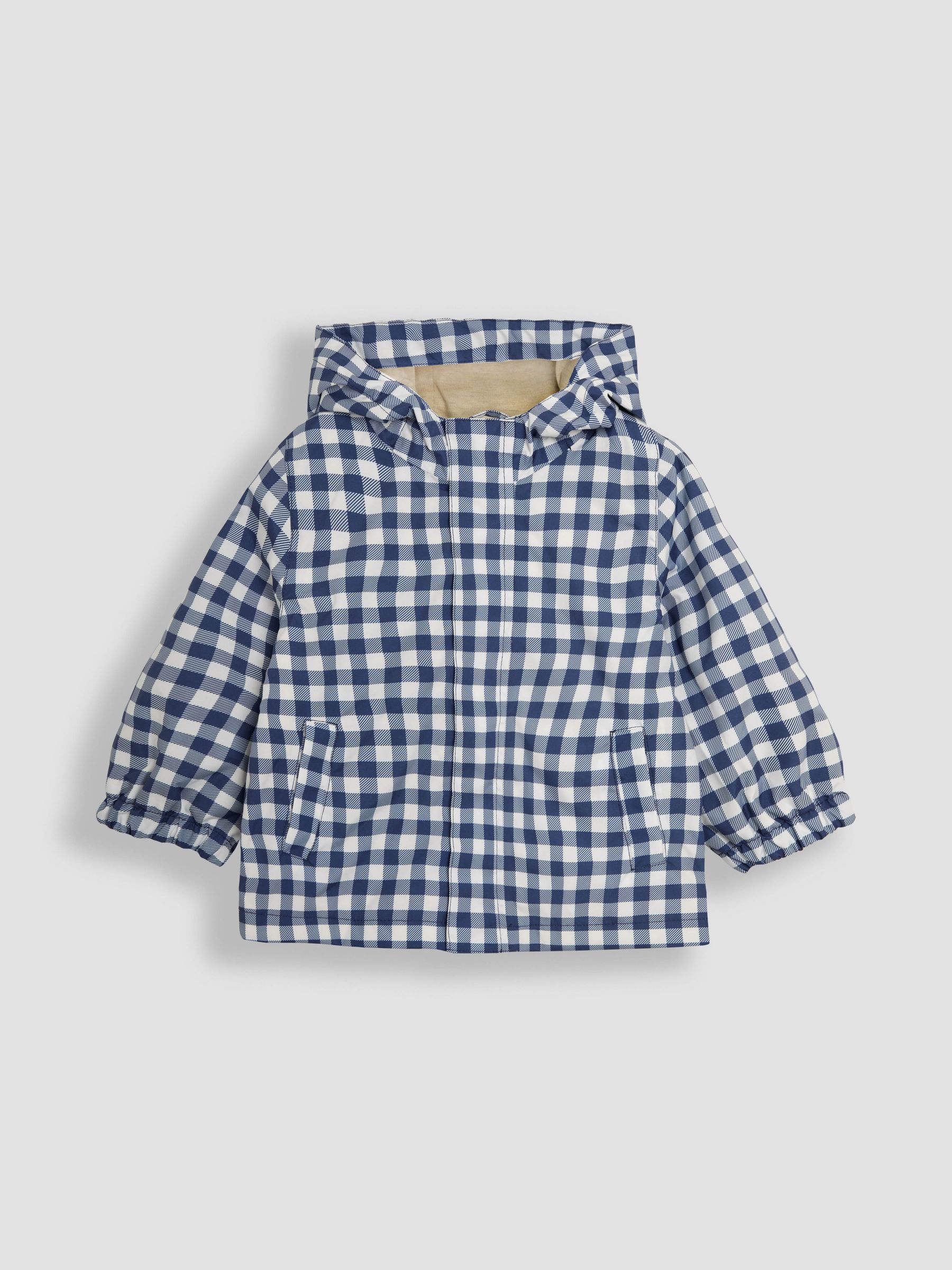 Buy JoJo Maman Bébé Navy Gingham Hooded Jacket from Next USA