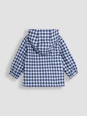 JoJo Maman Bébé Gingham Gathered Waterproof Jacket - Larawan 7 ng 7