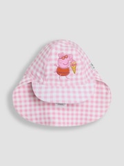 JoJo Maman Bébé Pink Peppa Pig Sun Protection Hat - Image 1 of 3