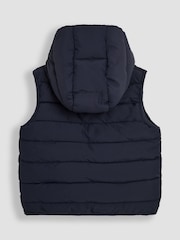 JoJo Maman Bébé Navy Quilted Puffer Gilet - Image 2 of 3