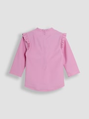 JoJo Maman Bébé Pink Appliqué Sun Protection Rash Vest - Image 2 of 3