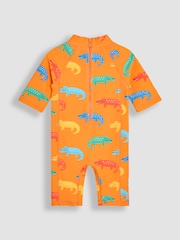 JoJo Maman Bébé Orange Crocodile Sun Protection Suit - Image 3 of 4