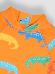 JoJo Maman Bébé Orange Crocodile Sun Protection Suit - Image 4 of 4