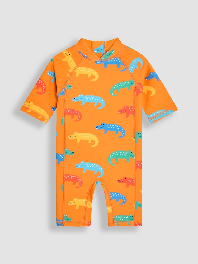 JoJo Maman Bébé Orange Crocodile UV Sunsafe Suit - Image 6 of 6 JoJo Maman Bébé Orange Crocodile UV Sunsafe Suit - Image 6 of 6