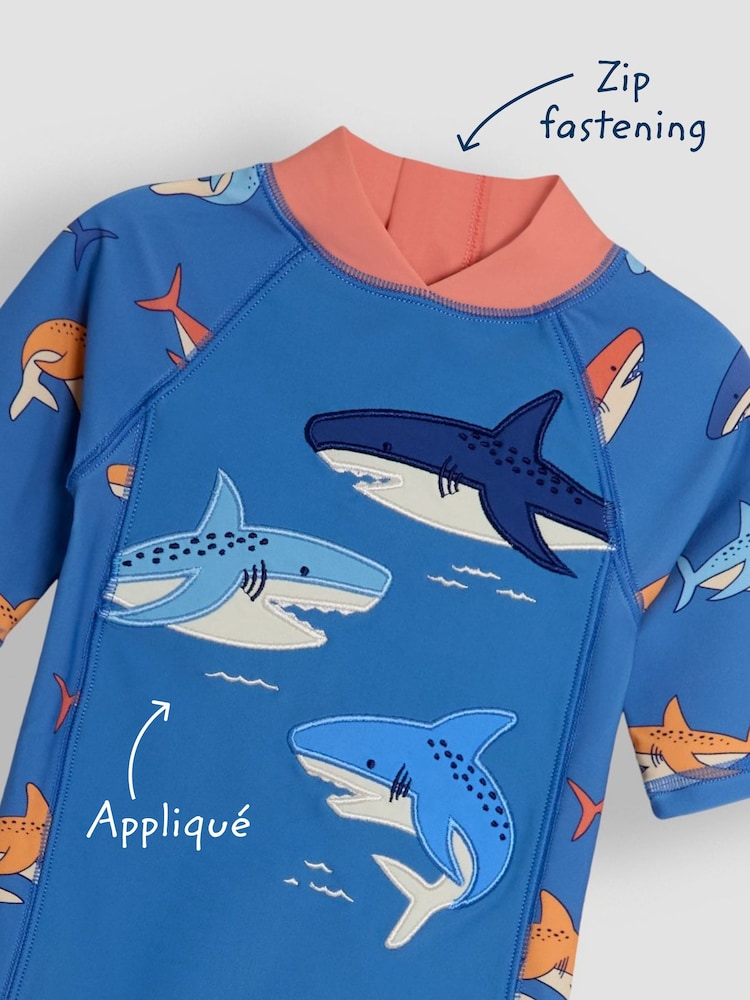 JoJo Maman Bébé Blue Sun Protection Suit - Image 3 of 3