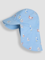JoJo Maman Bébé Blue Sun Protection Hat - Image 1 of 4