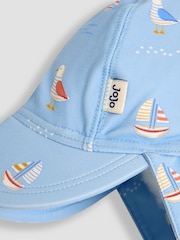 JoJo Maman Bébé Blue Sun Protection Hat - Image 2 of 4