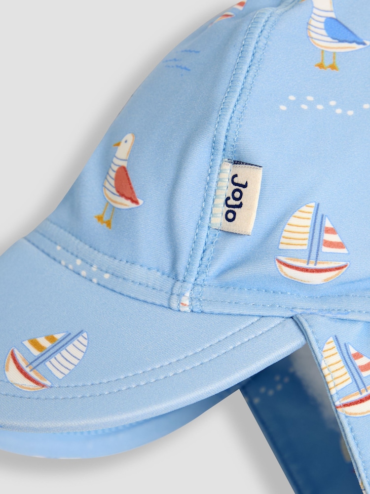 JoJo Maman Bébé Blue Sun Protection Hat - Image 2 of 4