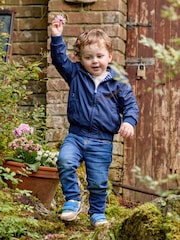 JoJo Maman Bébé Navy Cotton Jacket - Image 4 of 5