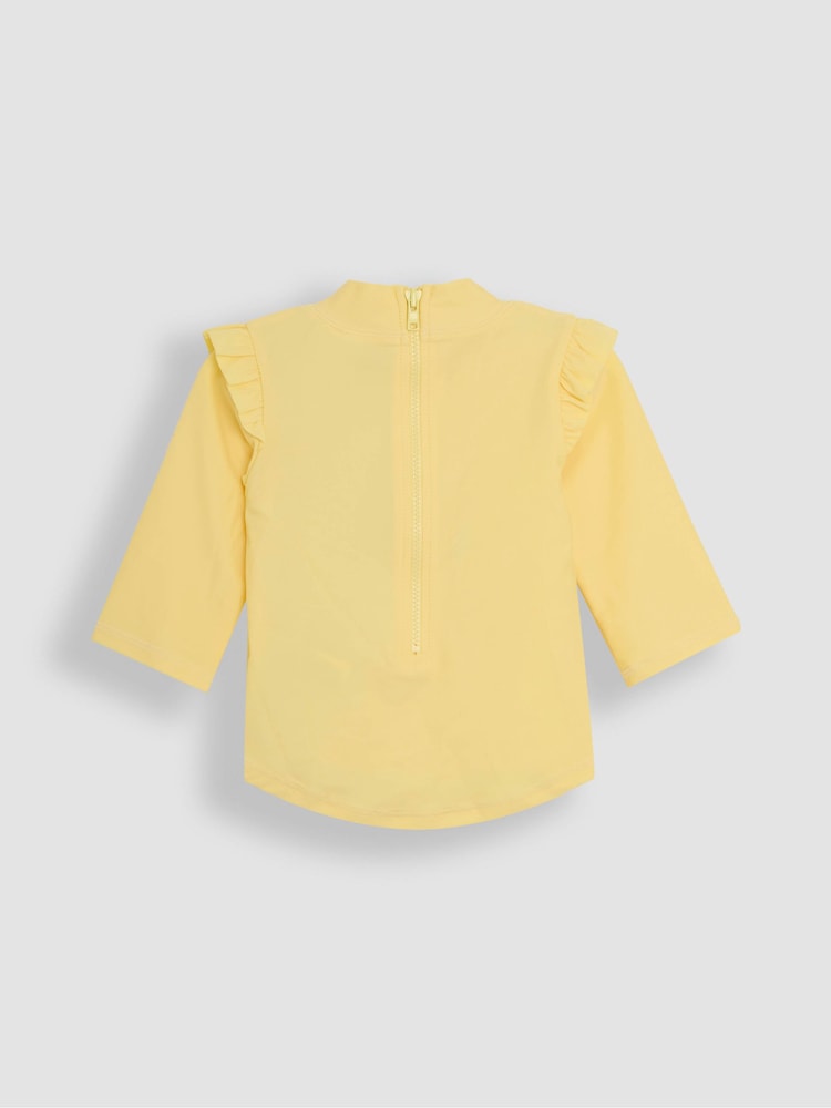 JoJo Maman Bébé Yellow Appliqué Sun Protection Rash Vest - Image 2 of 3