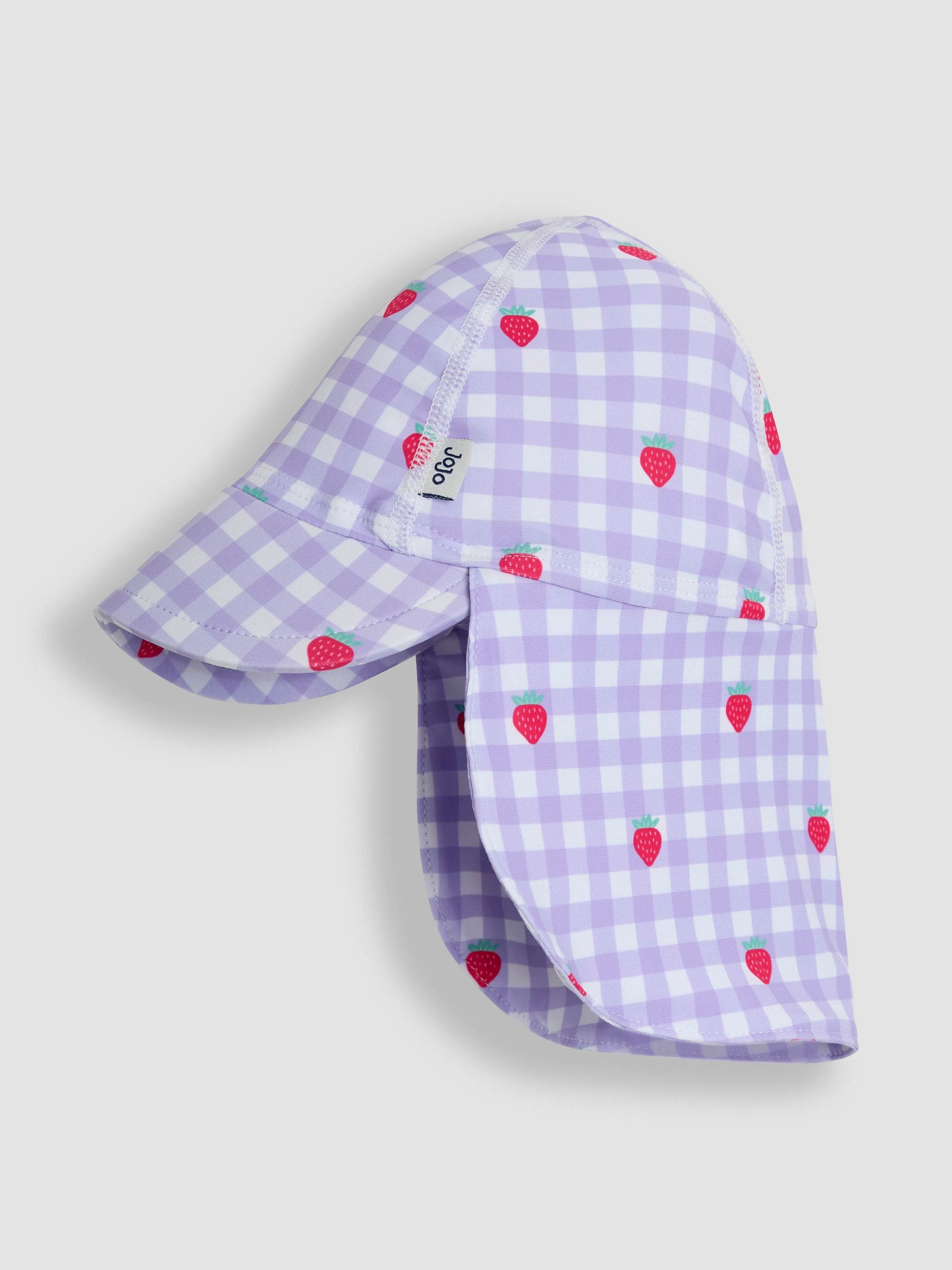 JoJo Maman Bébé Lilac Strawberry UV Sun Protection Swim Hat view 1