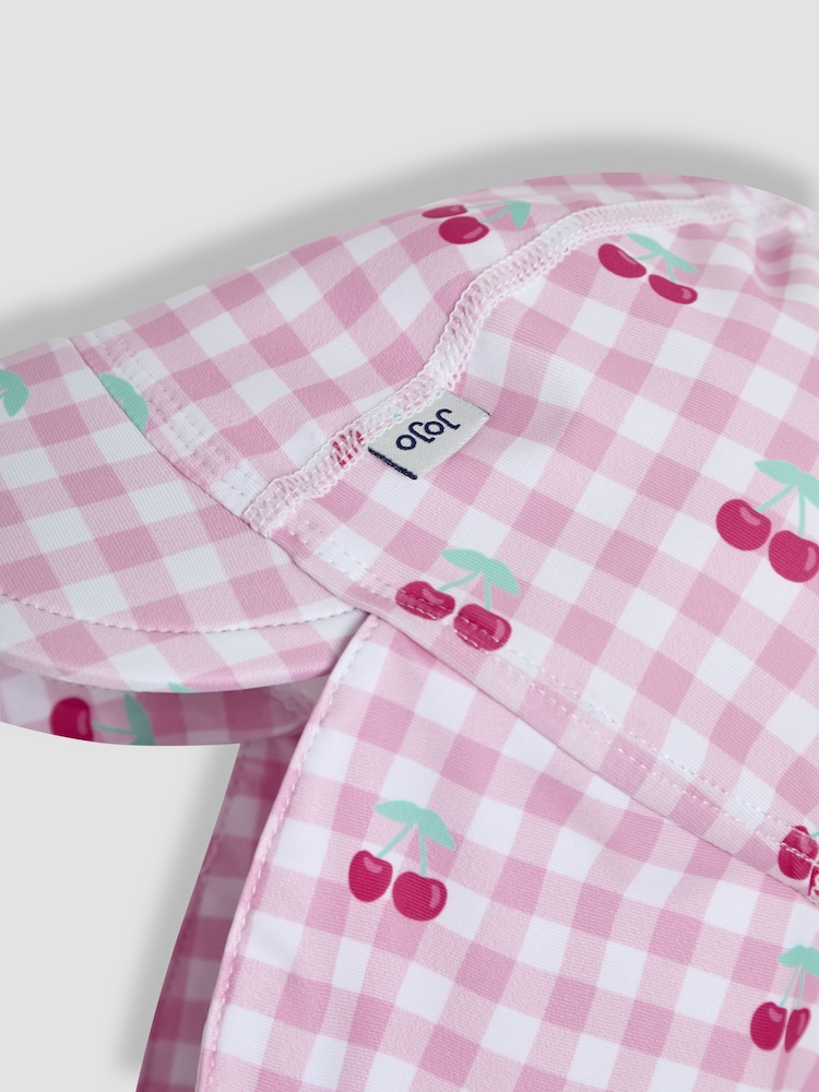 JoJo Maman Bébé Pink Sun Protection Hat - Image 2 of 3
