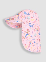 JoJo Maman Bébé Pale Pink Sun Protection Hat - Image 1 of 3