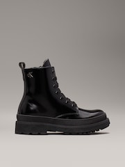 Calvin Klein Black Lace Up Boots - Image 1 of 7