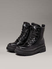 Calvin Klein Black Lace Up Boots - Image 3 of 7