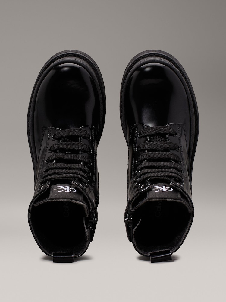Calvin Klein Black Lace Up Boots - Image 5 of 7