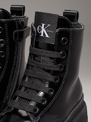 Calvin Klein Black Lace Up Boots - Image 7 of 7