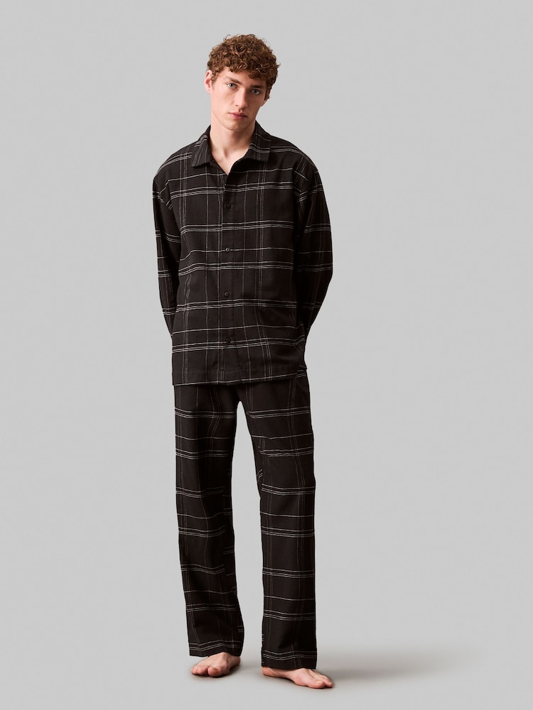 Calvin Klein Black Men 100% Cotton Lounge Trousers - Image 1 of 1