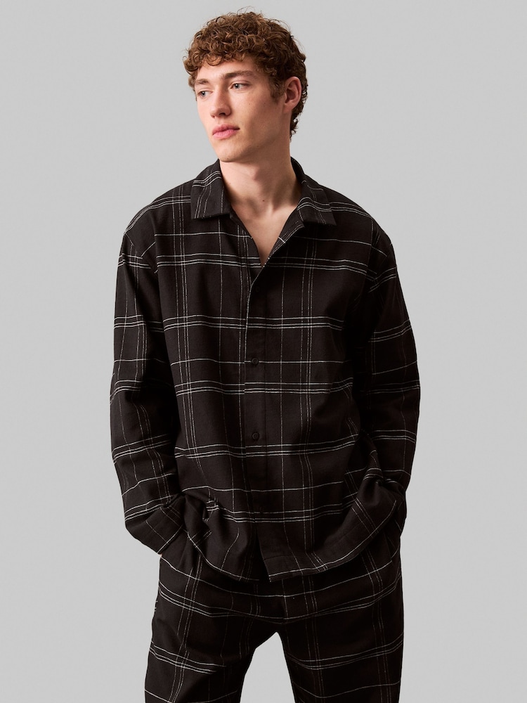 Calvin Klein Black 100% Cotton Long Sleeved Button Down Shirt - Image 1 of 5