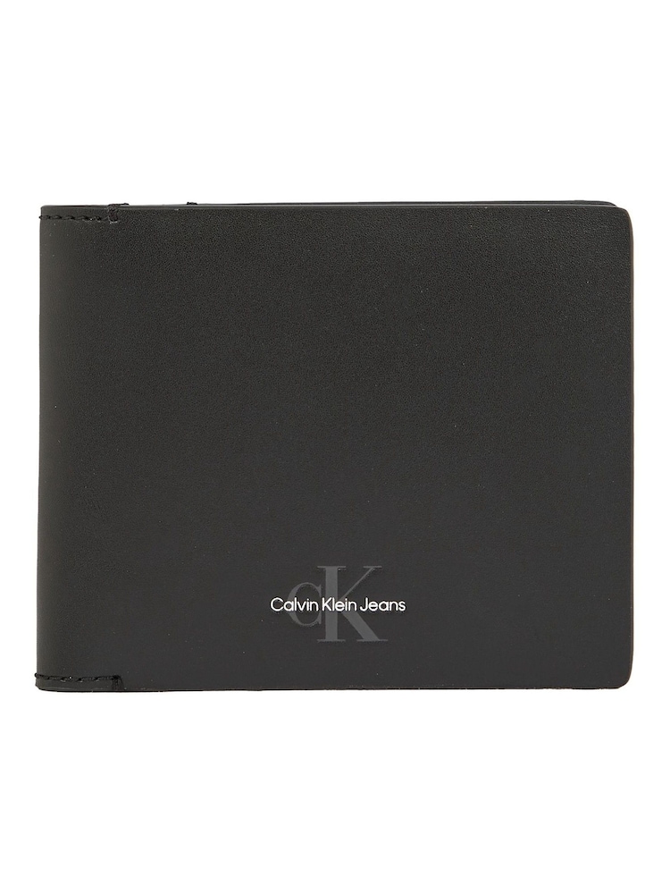 Calvin Klein Black Monogram Soft Bifold Wallet - Image 1 of 3