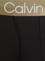 Calvin Klein Black/Natural Band Structure Cotton Trunks 3 Pack Boxers - Image 6 of 6