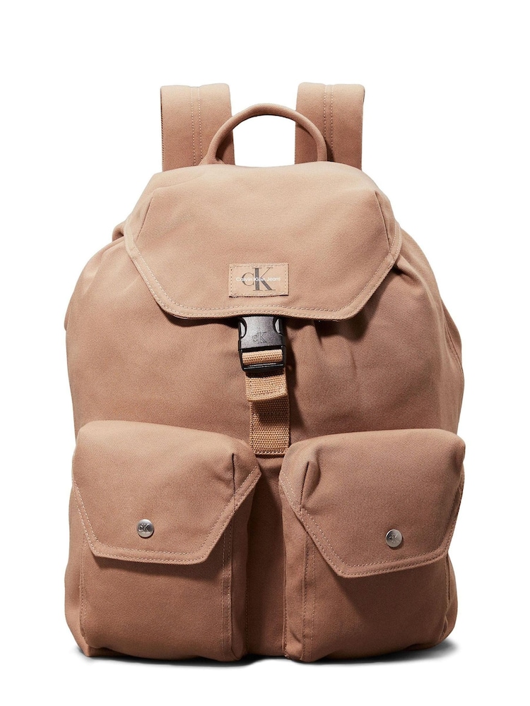 Calvin Klein Brown Sport Essentials Flap Backpack - Image 1 of 4