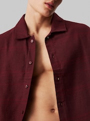 Calvin Klein Brown 100% Cotton Long Sleeved Button Down And Trousers Set - Image 3 of 4