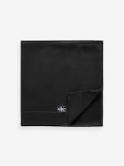 Calvin Klein Black Monogram Logo Patch Scarf - Image 1 of 4