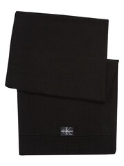 Calvin Klein Black Monogram Logo Patch Scarf - Image 2 of 4