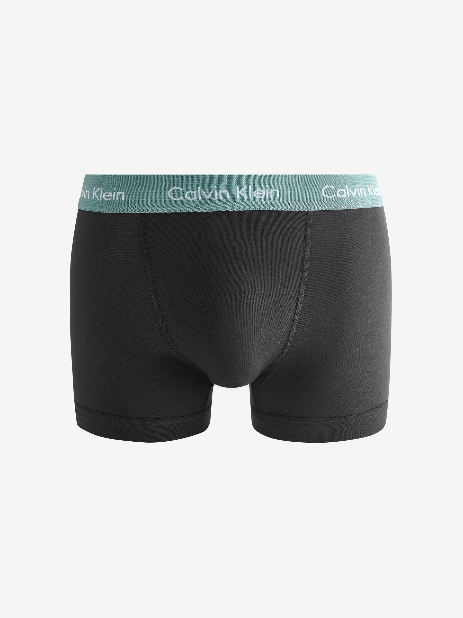 Buy Calvin Klein Black Turquoise Band Classic Stretch Trunks 3 Pack Boxers from Next USA