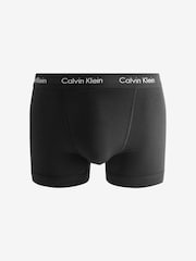 Calvin Klein Black/Turquoise Band Classic Stretch Trunks 3 Pack Boxers - Image 7 of 8