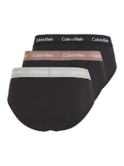 Calvin Klein Black multi Cotton Stretch Hip 3-Pack Boxer Briefs - Image 5 of 6