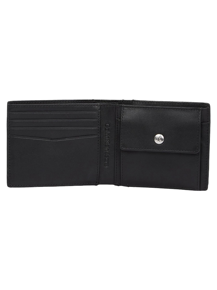 Calvin Klein Black Logo Embossed Bifold Wallet - Image 4 of 4 Calvin Klein Black Logo Embossed Bifold Wallet - Image 4 of 4