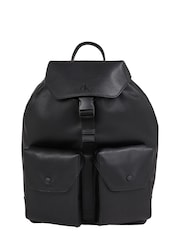 Calvin Klein Black Over Webbing Flap Backpack - Image 3 of 6