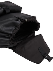 Calvin Klein Black Over Webbing Flap Backpack - Image 4 of 6