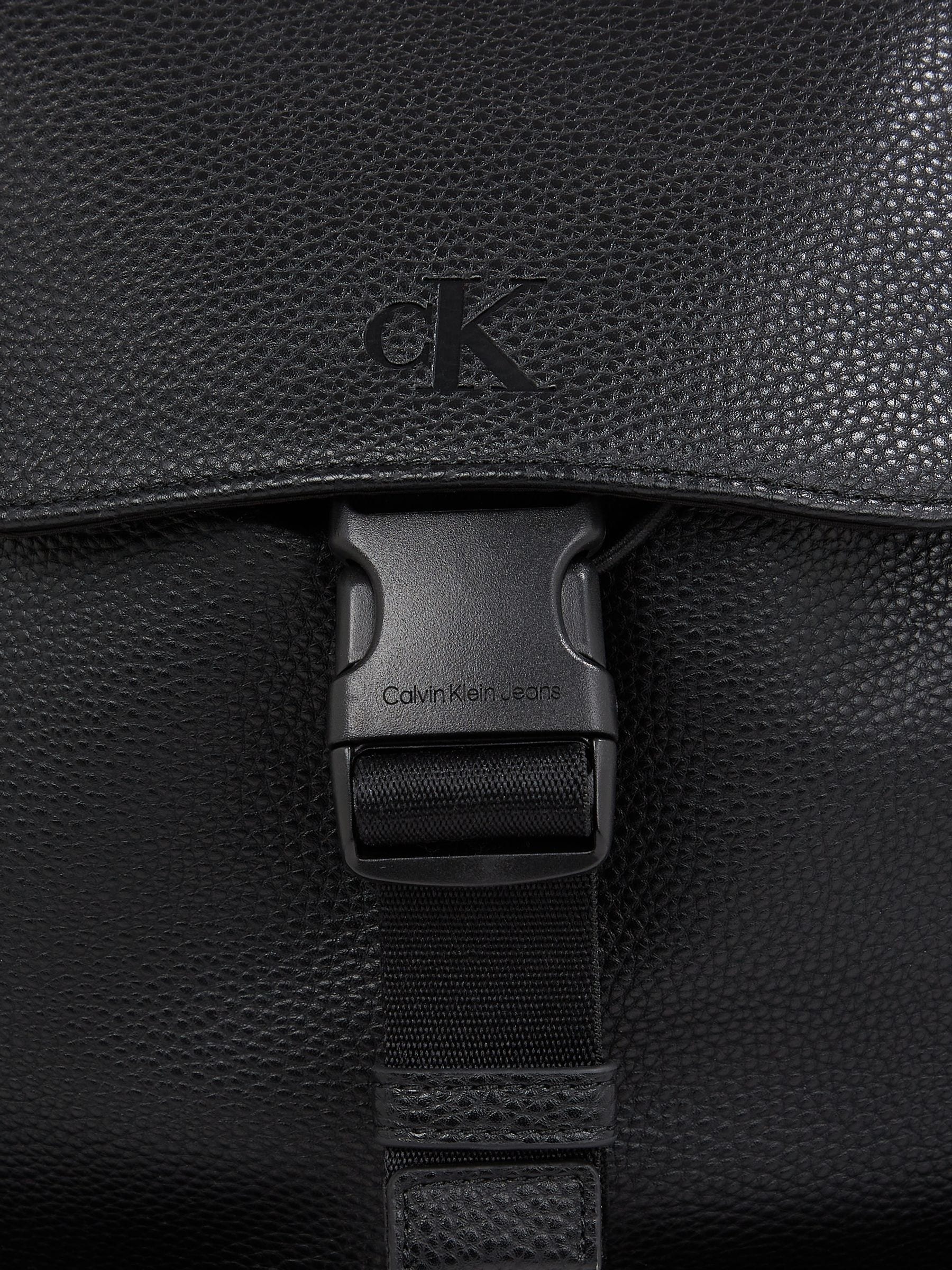 Buy Calvin Klein Black Over Webbing Flap Backpack from Next Luxembourg