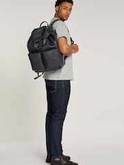 Calvin Klein Black Over Webbing Flap Backpack - Image 6 of 6