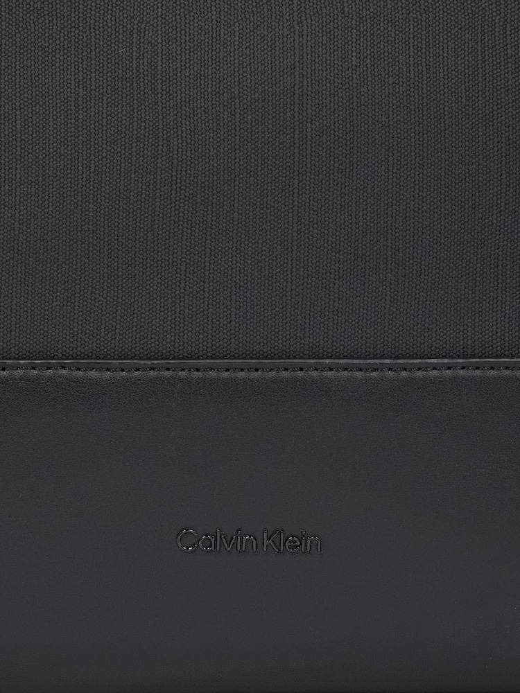 Calvin Klein Black Technical Weekender Bag - Image 4 of 4