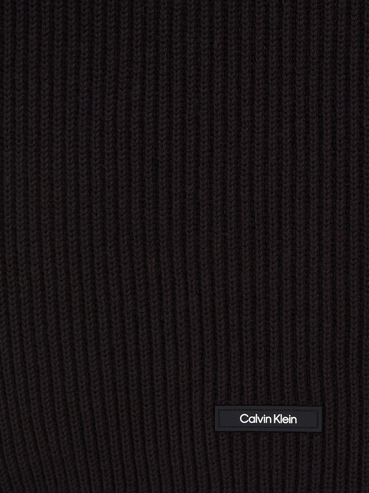 Calvin Klein Классический хлопковый ребристый шарф - Изображение 3 из 3