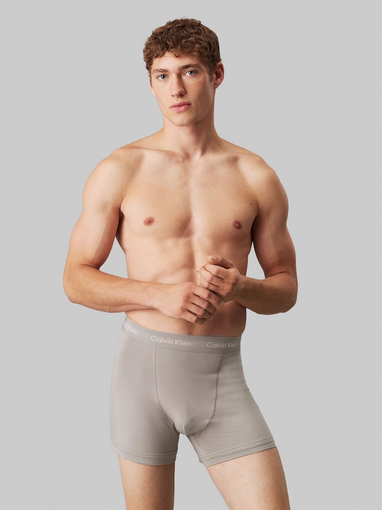 Calvin Klein Grey/Red Trunks 3 Pack - Image 2 of 5