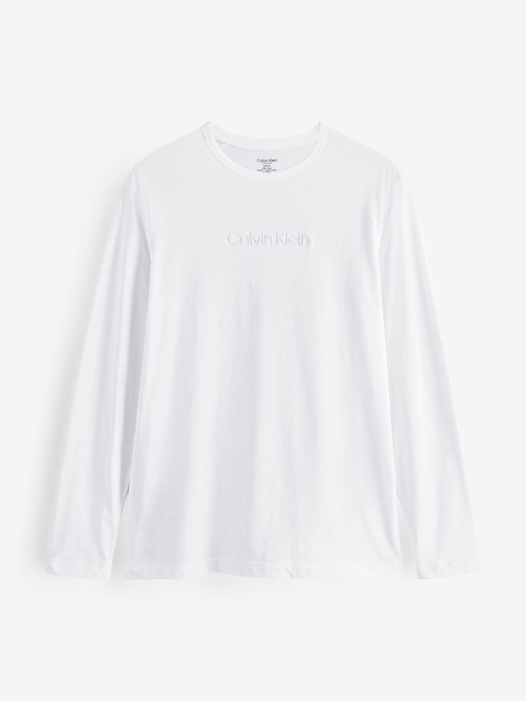 Calvin Klein White Long Sleeved Top And Trousers Set - Image 2 of 3
