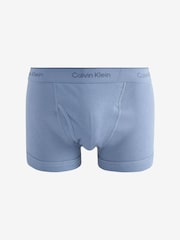 Calvin Klein Black/Blue/Navy 100% Cotton Heritage Stretch Boxers 3 Pack - Image 3 of 4