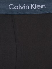 Calvin Klein Black/Blue Band Low Rise Trunks 3 Pack Boxers - Image 5 of 5