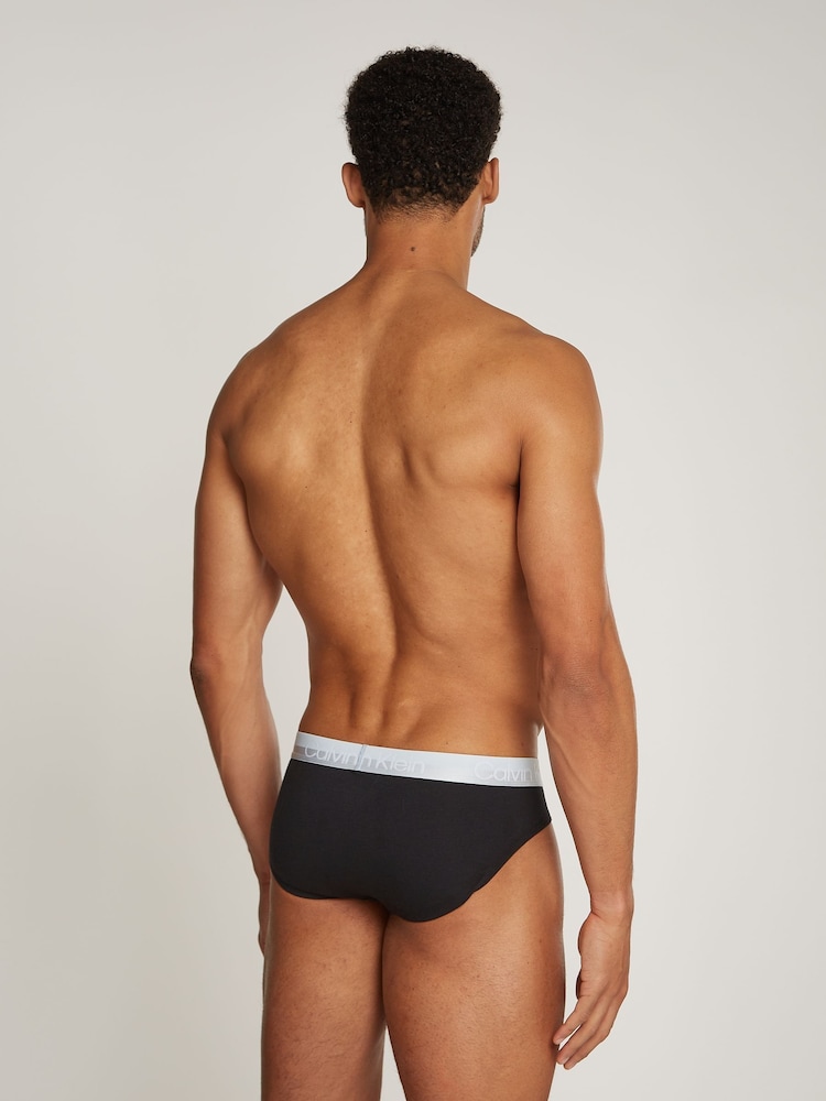 Calvin Klein Black/Blue Band 3-Pack Hipster Briefs 3 Pack - Image 2 of 9 Calvin Klein Black/Blue Band 3-Pack Hipster Briefs 3 Pack - Image 2 of 9