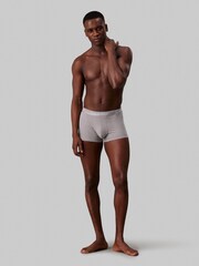 Calvin Klein Red/Grey Structure Cotton Trunks 3 Pack Boxers - Image 2 of 4