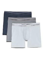 Calvin Klein Blue Boxer Briefs 3 Pack - Image 1 of 7