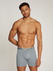 Calvin Klein Blue Boxer Briefs 3 Pack - Image 7 of 7