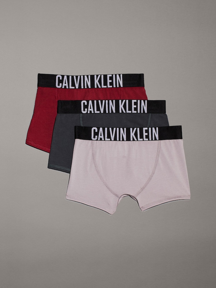 Calvin Klein Red Trunks 3 Pack - Image 2 of 2 Calvin Klein Red Trunks 3 Pack - Image 2 of 2