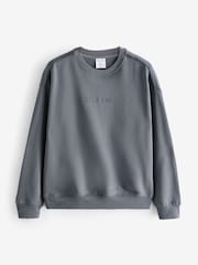 Calvin Klein Grey 100% Cotton Long Sleeved Sweatshirt - Image 2 of 3