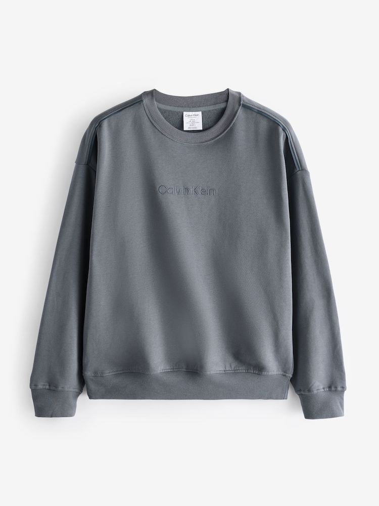 Calvin Klein Grey 100% Cotton Long Sleeved Sweatshirt - Image 2 of 3